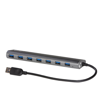 Hub USB i-tec USB 3.0 Metal Charging HUB 7x USB 3.0 28cm z zasilaczem 1,2m